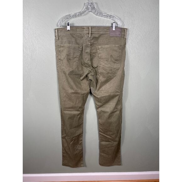 Adriano Goldschmied Graduate Pants Men's 38x34 Olive Green Tailored Leg Stretch - Picture 12 of 13